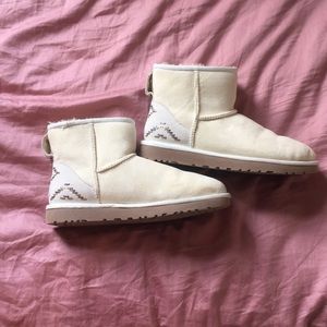 New White UGG mini boots